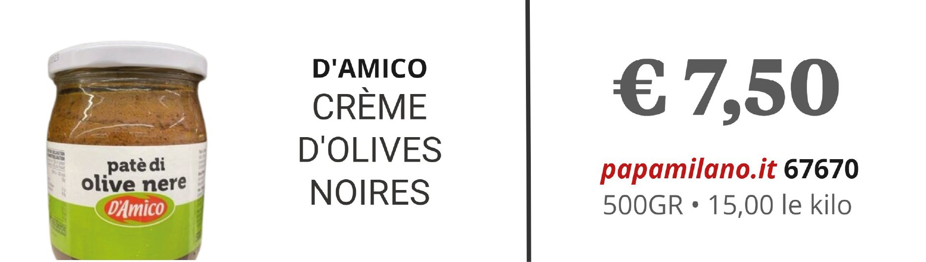 D'AMICO CRÈME D'OLIVES NOIRES